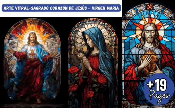 ARTE VITRAL-JESÚS-VIRGEN MARIA Review: A Premium Illustrations Asset for Religious Merch
