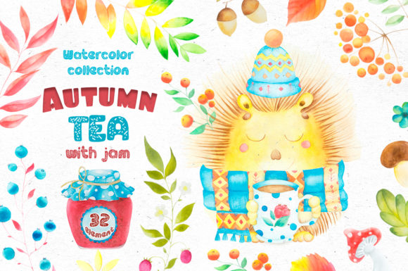 Autumn Tea - Сute Hedgehog Illustrations Review
