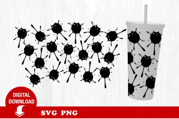 Colorful Paint. Tumbler Svg. Spots. Сat Graphics and Print Templates