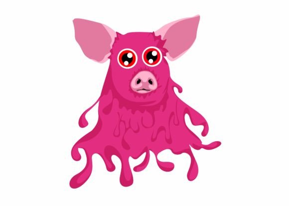 Cute Pink Slime Pig Svg Review