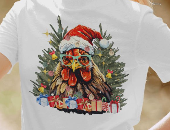 Сute Christmas Chickens Png, Cute Xmas Graphics and T-Shirt Designs Review